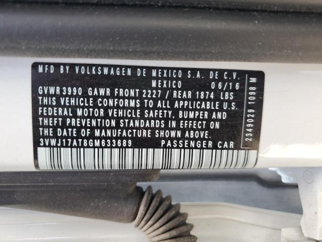 2016 VOLKSWAGEN BEETLE SE 3VWJ17AT8GM633689