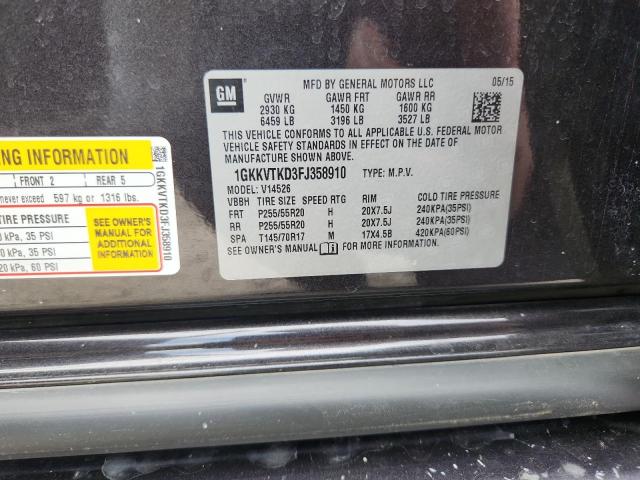 2015 GMC ACADIA DEN 1GKKVTKD3FJ358910