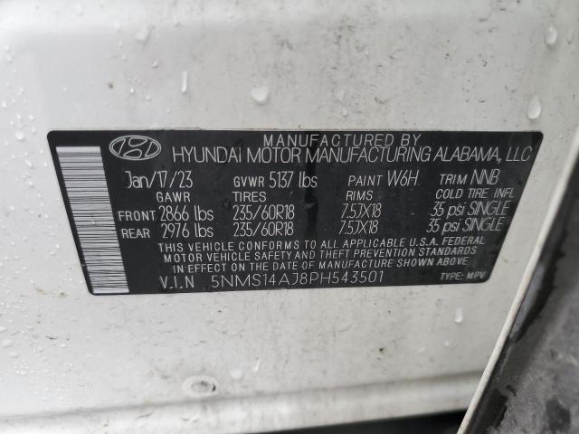 2023 HYUNDAI SANTA FE SE 5NMS14AJ8PH543501