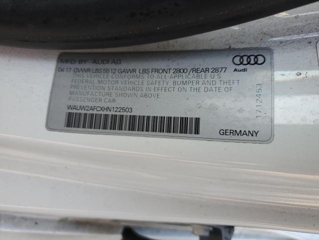 2017 AUDI A7 PREMIUM WAUW2AFCXHN122503