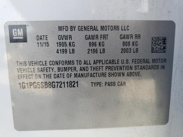 2016 CHEVROLET CRUZE LIMI 1G1PG5SB8G7211821