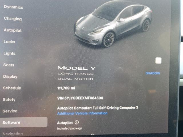 2021 TESLA MODEL Y 5YJYGDEEXMF084300