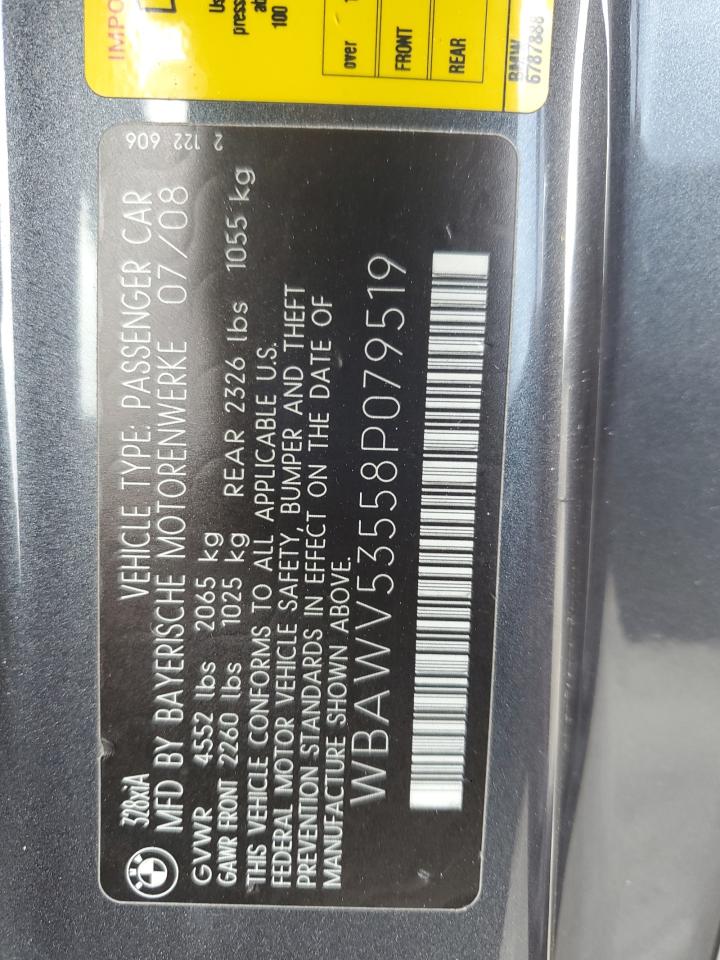 Lot #3285966562 2008 BMW 328 XI SUL