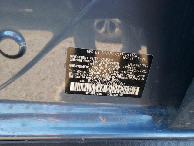 2024 SUBARU CROSSTREK JF2GUABC7RH906503