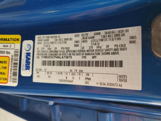 2022 FORD BRONCO BAS 1FMDE5CP4NLA75875