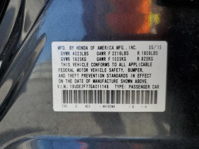 2016 ACURA ILX PREMIUM 19UDE2F77GA011148