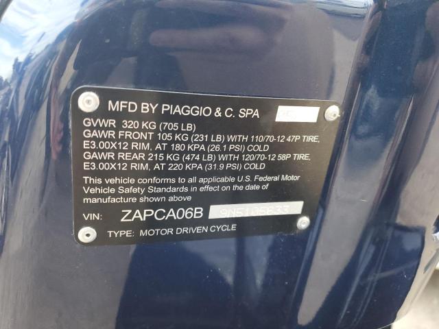 2022 VESPA PRIMAVERA/ ZAPCA06B9N5105633