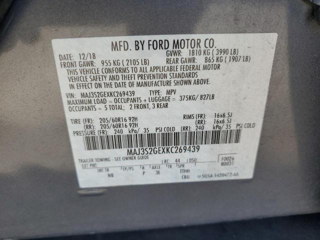 2019 FORD ECOSPORT S MAJ3S2GEXKC269439