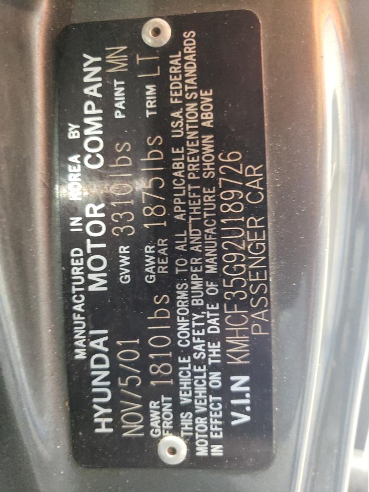 Lot #3274721849 2002 HYUNDAI ACCENT L