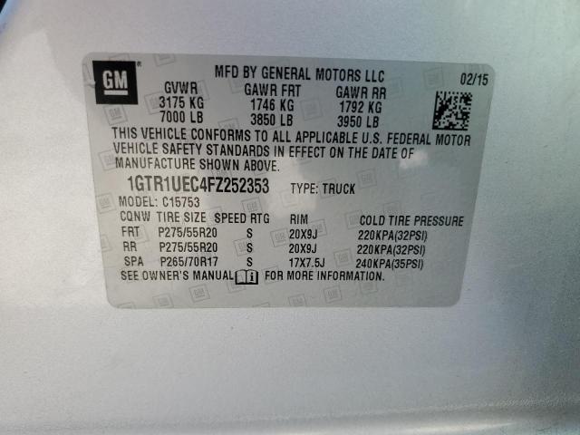 2015 GMC SIERRA C15 1GTR1UEC4FZ252353