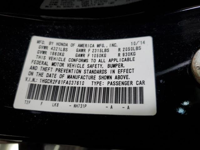 2015 HONDA ACCORD EXL 1HGCR2F81FA037610