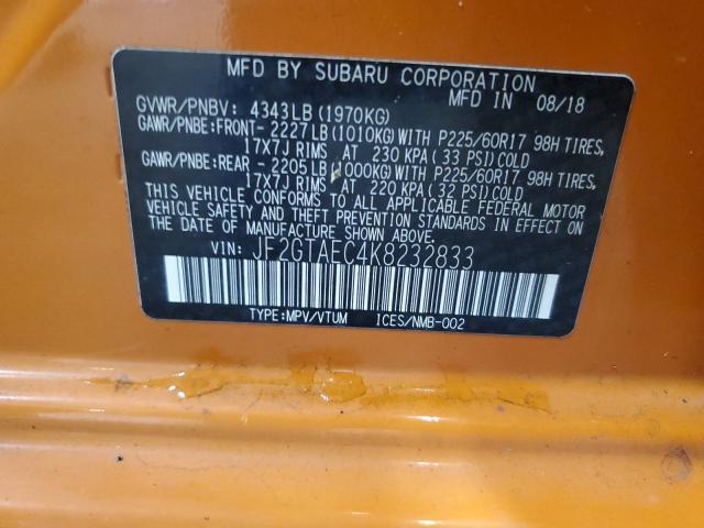 2019 SUBARU CROSSTREK JF2GTAEC4K8232833