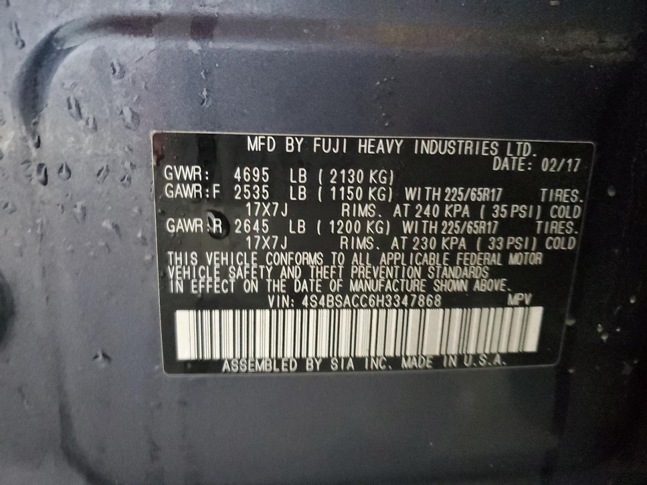 SUBARU OUTBACK 2.5I PREMIUM