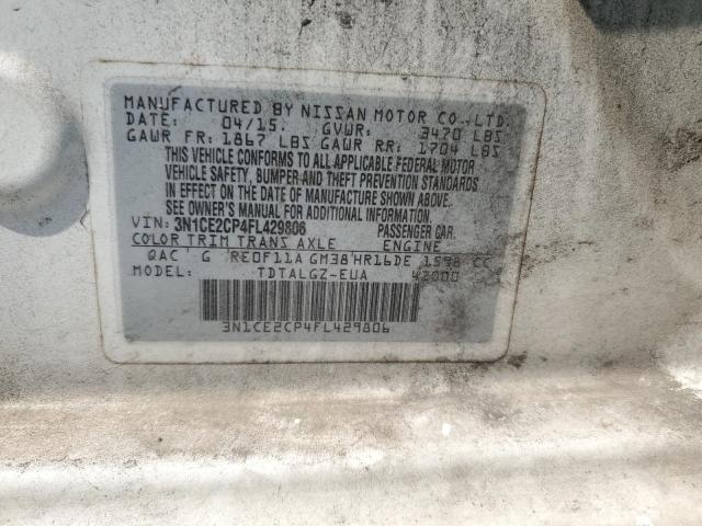 2015 NISSAN VERSA NOTE 3N1CE2CP4FL429806