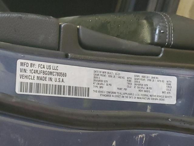 2021 JEEP GRAND CHER - 1C4RJFBG0MC780569