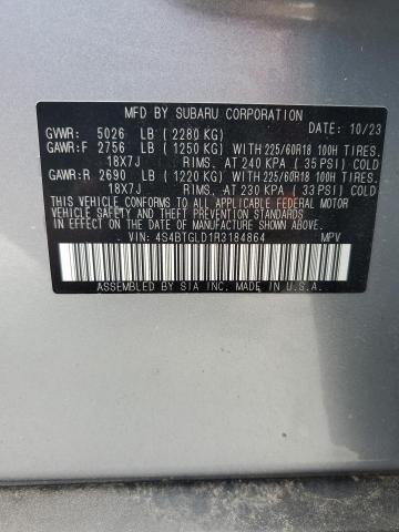 2024 SUBARU OUTBACK ON - 4S4BTGLD1R3184864
