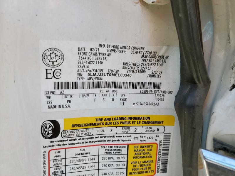 2021 LINCOLN NAVIGATOR 5LMJJ3LT0MEL03340