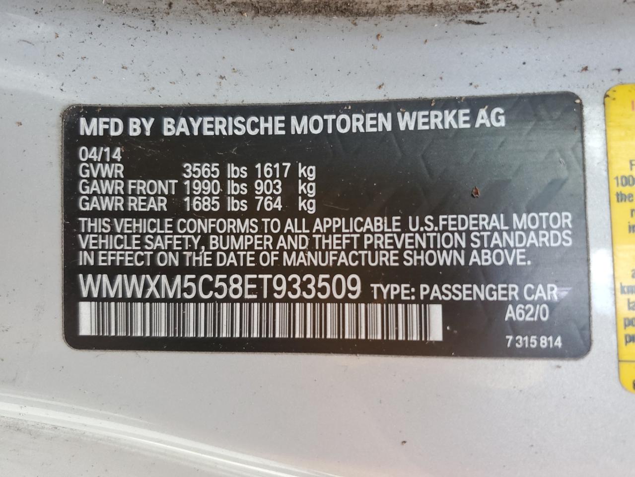 Lot #3310413969 2014 MINI COOPER