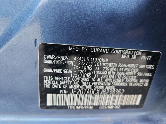 2018 SUBARU CROSSTREK JF2GTADCXJ8238362