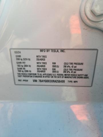 2024 TESLA MODEL Y - 7SAYGDEEXRA258499