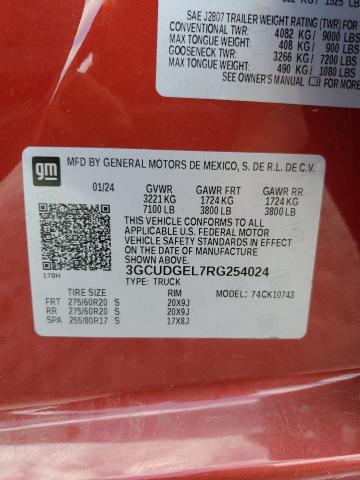 2024 CHEVROLET SILVERADO 3GCUDGEL7RG254024