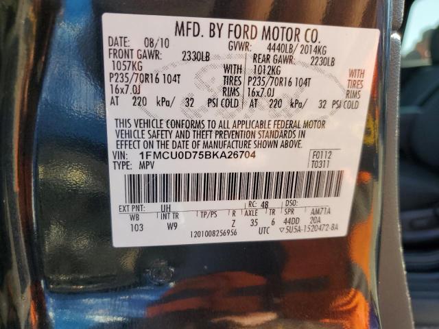 2011 FORD ESCAPE XLT - 1FMCU0D75BKA26704