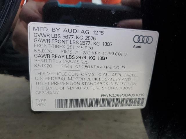 2016 AUDI SQ5 PREMIUM PLUS WA1CCAFP0GA091090