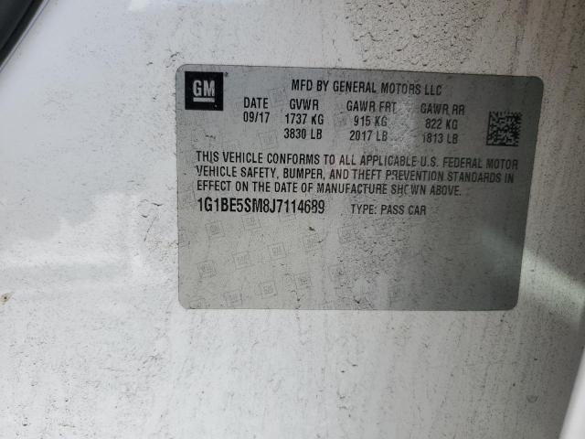 2018 CHEVROLET CRUZE LT 1G1BE5SM8J7114689