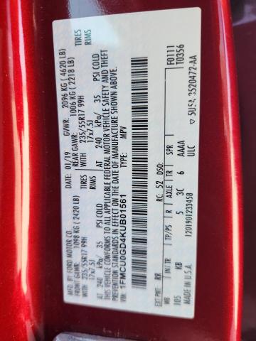 2019 FORD ESCAPE SE - 1FMCU0GD4KUB01561