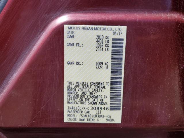 2017 NISSAN LEAF S - 1N4BZ0CPXHC308946