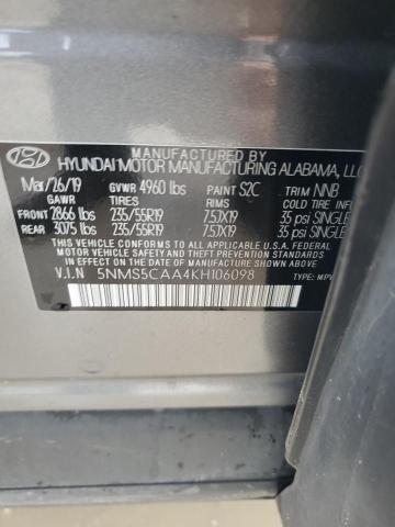 2019 HYUNDAI SANTA FE LIMITED 5NMS5CAA4KH106098