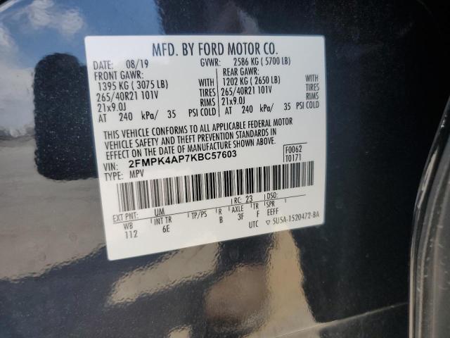 2019 FORD EDGE ST 2FMPK4AP7KBC57603