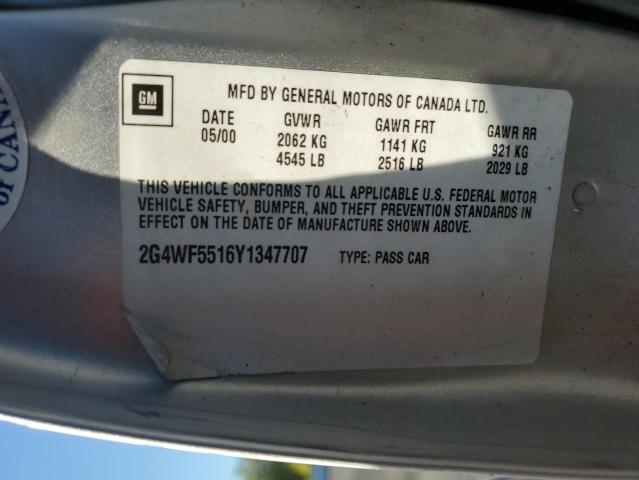 2000 BUICK REGAL GS #3284574335