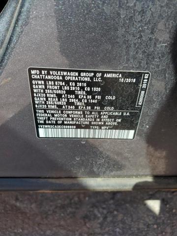 2019 VOLKSWAGEN ATLAS SE 1V2WR2CA2KC508809