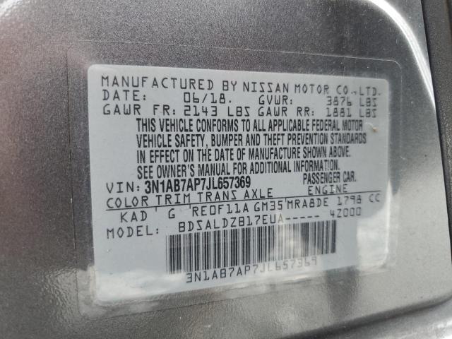 2018 NISSAN SENTRA S - 3N1AB7AP7JL657369