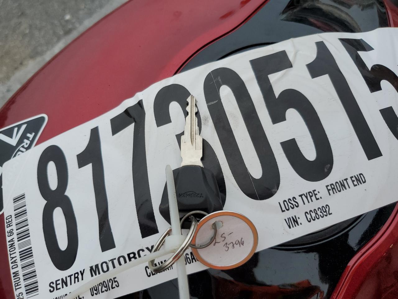 Lot #3291390143 2025 TRIUMPH MOTORCYCLE DAYTONA 66