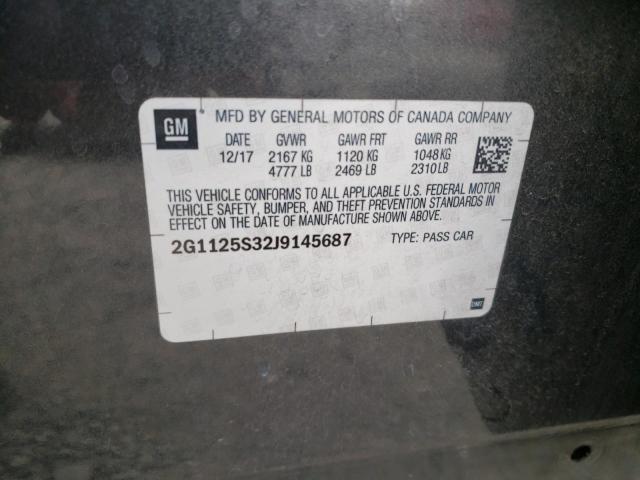 2018 CHEVROLET IMPALA PRE 2G1125S32J9145687