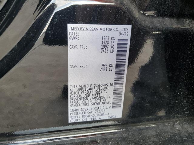 2025 NISSAN ALTIMA SV 1N4BL4DVXSN391117