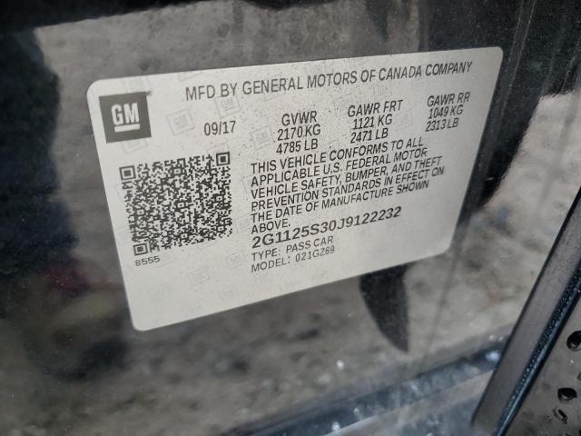 2018 CHEVROLET IMPALA PRE 2G1125S30J9122232