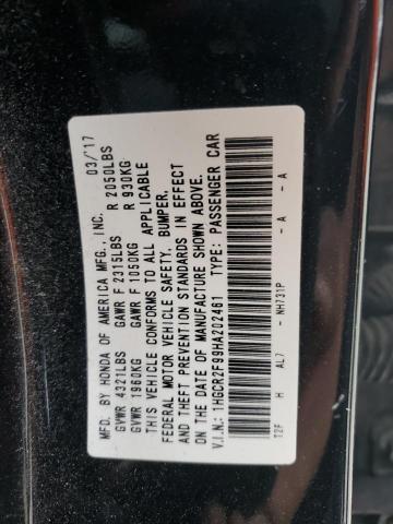2017 HONDA ACCORD EXL 1HGCR2F99HA202461