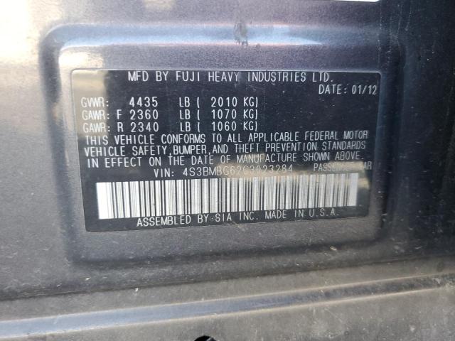 2012 SUBARU LEGACY 2.5 #3304714910