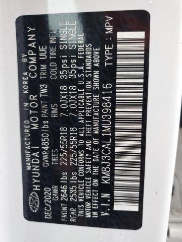 2021 HYUNDAI TUCSON LIM KM8J3CAL1MU398416