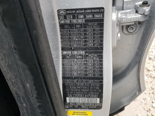2018 LAND ROVER DISCOVERY SALCR2RX2JH759582