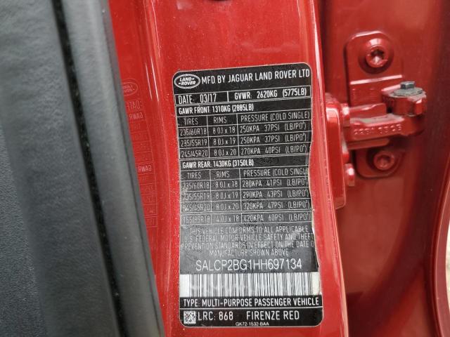 2017 LAND ROVER DISCOVERY SALCP2BG1HH697134