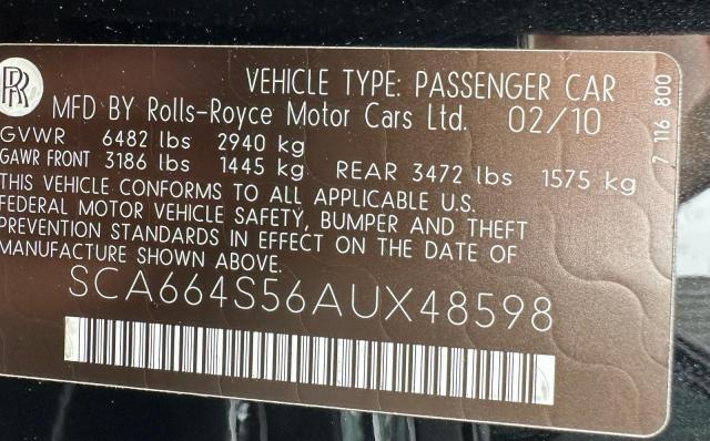2010 ROLLS-ROYCE GHOST - SCA664S56AUX48598