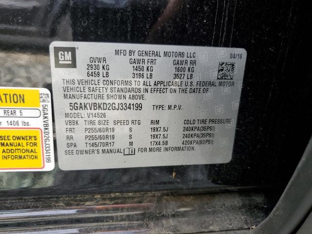2016 BUICK ENCLAVE 5GAKVBKD2GJ334199