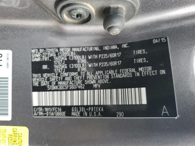 2015 TOYOTA SIENNA LE 5TDKK3DC5FS607462