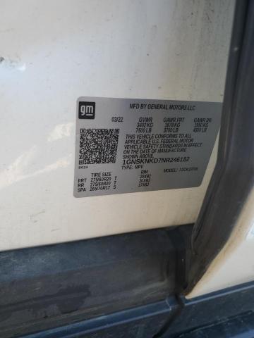 2022 CHEVROLET TAHOE K150 1GNSKNKD7NR246182