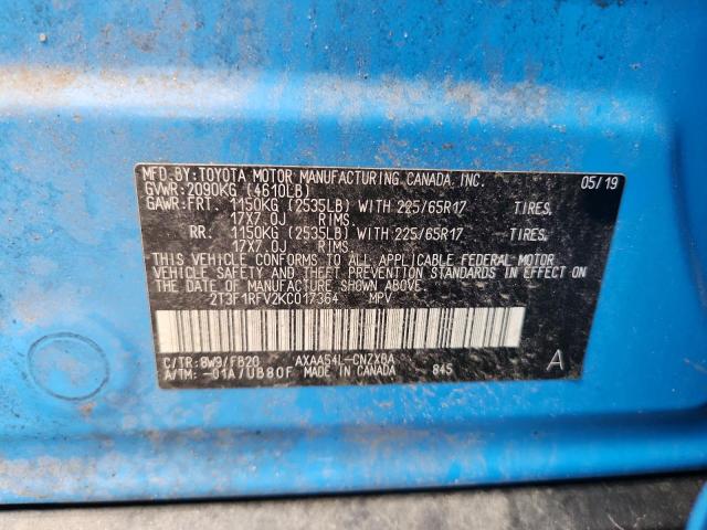 2019 TOYOTA RAV4 LE - 2T3F1RFV2KC017364