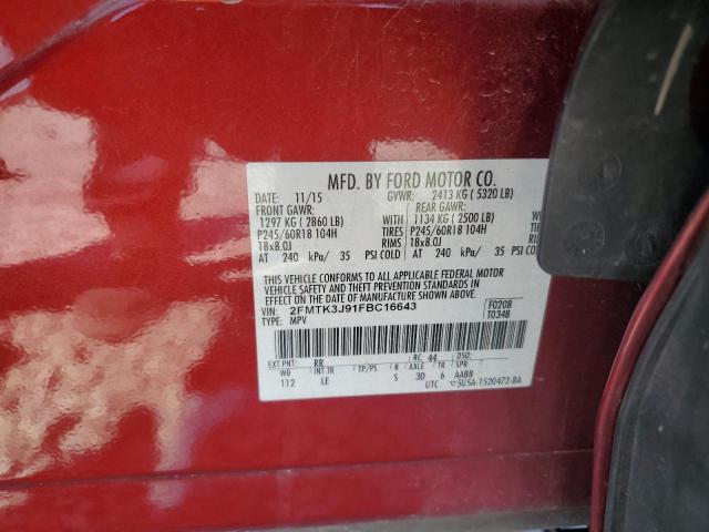 2015 FORD EDGE SEL 2FMTK3J91FBC16643